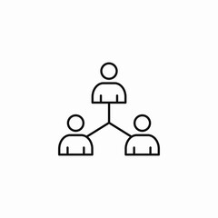 team structure network icon sign vector