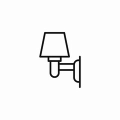 wall mounted sconce icon sign vector