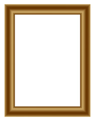 Fototapeta premium Elegant dark gold rectangular picture frame, luxury border for photo, certificate, poster or artwork display