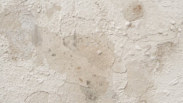 Aged plaster wall macro texture with irregular cracks and natural limewash surface 