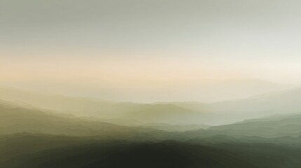 Obraz premium Serene Olive Green and Taupe Gradient Background Depicting Soft Natural Landscape Layers