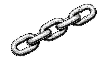 Obraz premium Linked Chain: Strong Connection Illustration