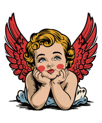 cupid with bow and arrow