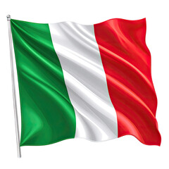 Obraz premium A waving flag with three vertical stripes of green, white, and red