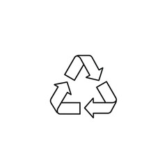 Universal Recycle Symbol Icon - Eco-Friendly Green Recycling Loop Logo, Sustainable Planet Earth Concept, Clean White Background, Vector Graphic