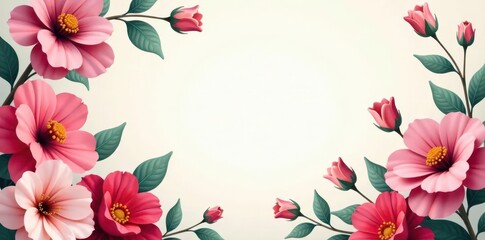 Elegant abstract floral frame, perfect for invitations or cards , black and white, element