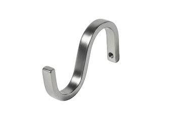 Modern silver metal hook for wall mounting and hanger