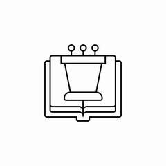 Obraz premium education speech lecture icon sign vector