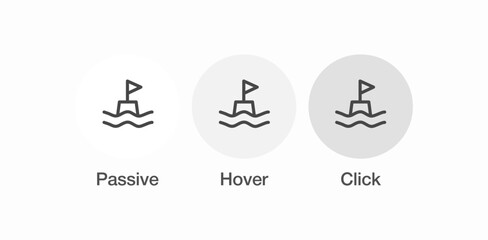 floating flagged buoy icon sign vector © Sevilkhanim