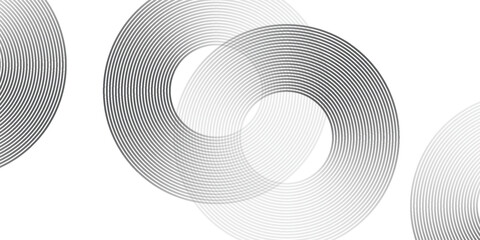 White geometric abstract background overlapping layers on bright space with line effect decoration. Circle style concept abstract simple