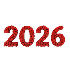 Fototapeta premium Celebrating the year 2026 isolated on transparent background