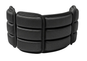 Black weighted exercise belt for fitness training
