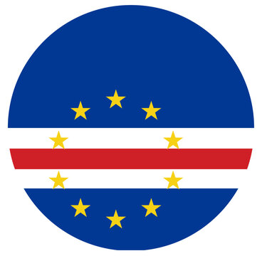 button flag of Cape Verde icon vector illustration 
