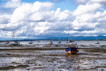Forth Estuary over Blackness Castle, Blackness, Scotland, UK