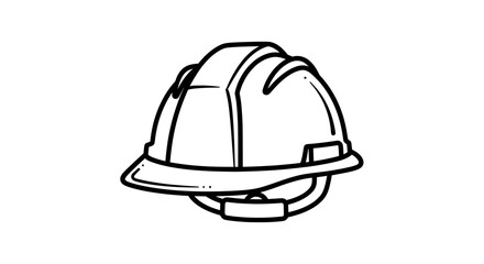 Fototapeta premium Hard hat line art icon