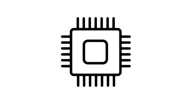 Chip microchip processor icon
