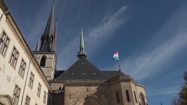 Notre-Dame Cathedral, Luxembourg is the Roman Catholic Cathedral. Grand Duchy of Luxembourg. It was originally a Jesuit church, and its cornerstone was laid in 1613. 