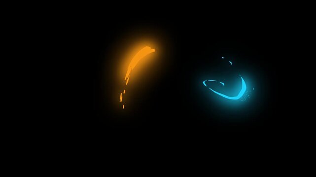 Colorful Cartoon FX Explosions with Lightning and Smoke, 2D FX SMOKE Elements motion graphics,Shape Elements burst. 4K