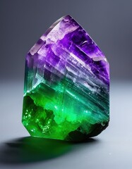 Stunning Bi-Color Amethyst Crystal Close-Up