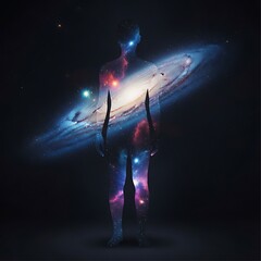 A vibrant spiral galaxy with bright core and sweeping blue arms in the vastness of space