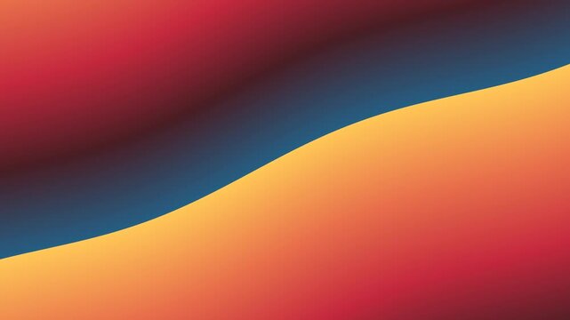 Wavy colorful background. Gradient texture. Red, orange, and blue waves. Abstract design element. Vector illustration. Background pattern. Colorful wavy shape. Modern texture.