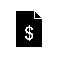 Obraz premium Financial document with dollar sign icon for money, invoices, payments, business, and banking. vector illustration for reports and statements.