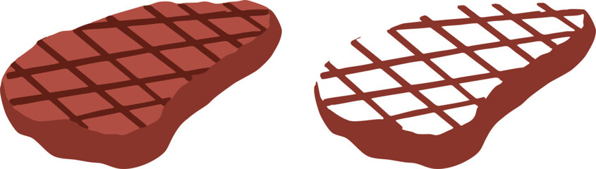 Grilled Beef Steak Meat Icon