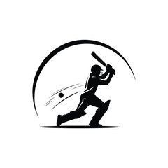 Baseball player swinging bat at an incoming ball with a curved trajectory. isolated on white background, Vector, illustration