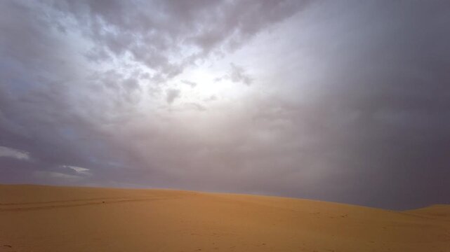 Travel adventure - Driving to Ong Jmal - The camel's neck, desert and site of Star Wars and The English Patient films, near Nefta, Tunisia, North Africa, Africa - 8th of October 2024