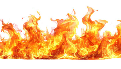 A vibrant, dynamic flame border with realistic, glowing orange hues