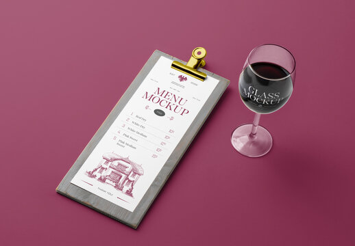 Wine Menu Mockup