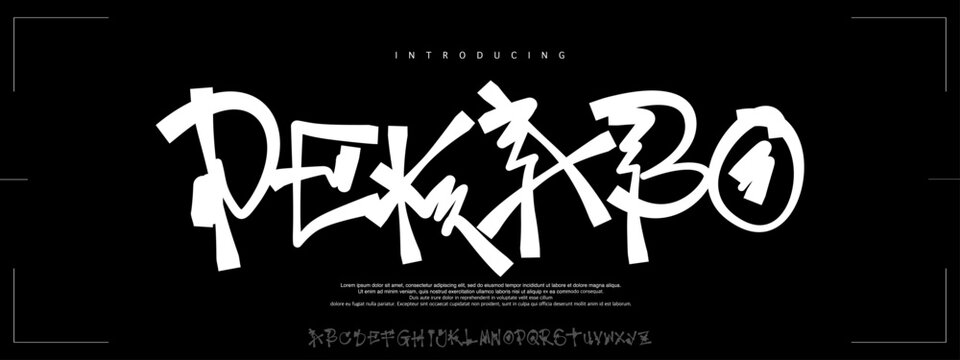 Pekabo Font is A bold graffiti display font with raw street energy, hand-drawn strokes and urban attitude for logos and posters.