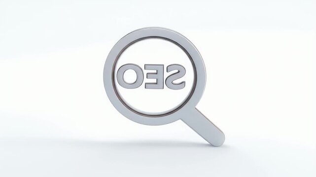 SEO Magnifying Glass - A Detailed Look at Search Engine Optimization.
