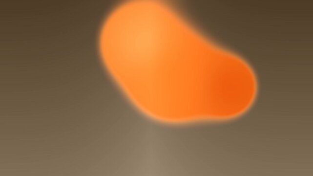 Blurry orange shape. Abstract orange blob. Gradient background. Orange object on brown. Vector illustration element. Design texture. Abstract background. Blurred form.