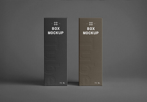 Two Cosmetic Boxes Mockup