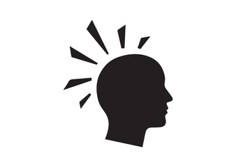 Stress Icon, Editable Solid Vector Illustration