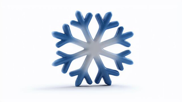 Beautiful blue snowflake design on a white background.