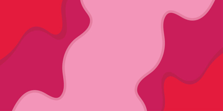 Abstract fluid shapes composition. Modern pink wave background. Effect paper cut.