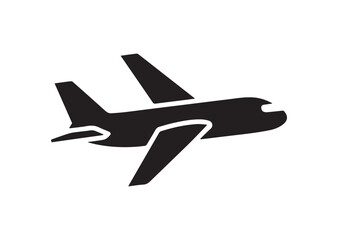 Airplane Icon, Editable Solid Vector Illustration