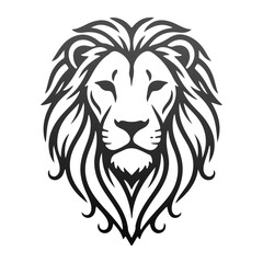 Obraz premium Powerful Lion Silhouette Vector on White Background.Royal Lion Emblem Vector Illustration. Strong Lion Mascot Vector Illustration. Majestic Lion Head Vector Logo. Abstract Lion Head Vector Logo Design