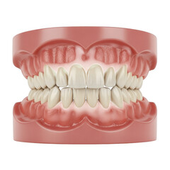 Obraz premium Detailed dental model displaying teeth alignment