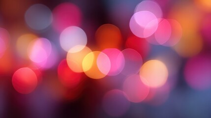 Fototapeta premium Colorful christmas lights abstract background, vibrant festive bokeh