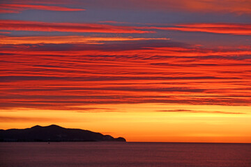 	
Winter sunrise over the Mediterranean	