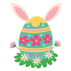 Decorated Easter Eggs in Flat Style Vector for Festive Celebrations