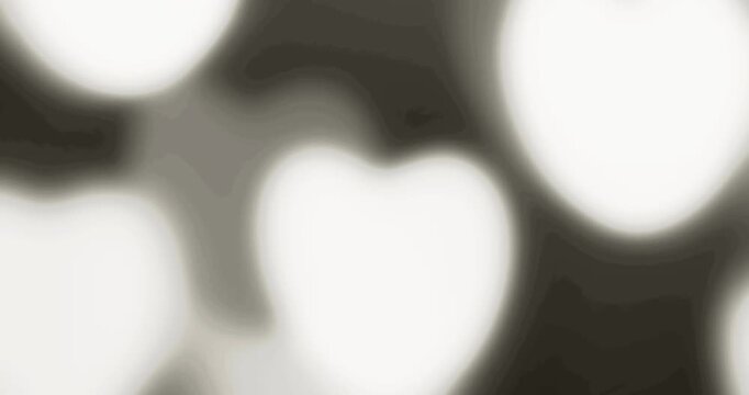 Abstract Heart Shapes Bokeh Background