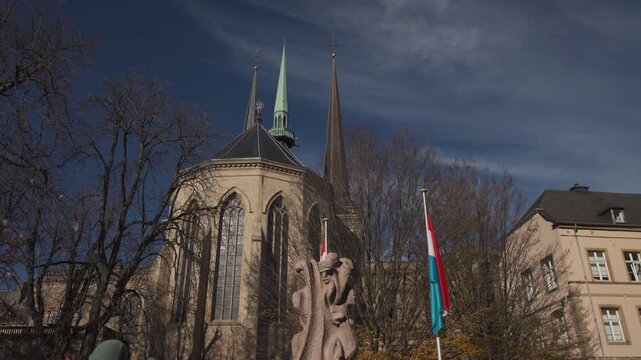 Notre-Dame Cathedral, Luxembourg is the Roman Catholic Cathedral. Grand Duchy of Luxembourg. It was originally a Jesuit church, and its cornerstone was laid in 1613. 