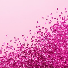 Light pink pastel background covered densely with sparkling, festive pink sequins, perfect for celebration and decoration, smooth, beautiful, joyful