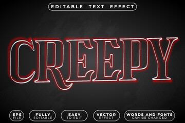  Creepy Horror Spooky Haunted Vector Fully Editable Smart Object Text Effect