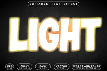  Light Glow Illumination Bright Vector Fully Editable Smart Object Text Effect