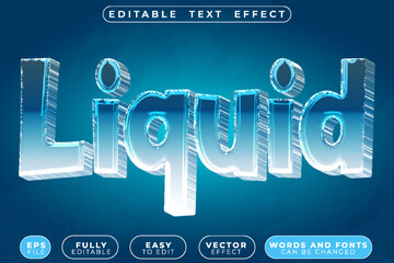  Liquid Water Splash Droplet Vector Fully Editable Smart Object Text Effect